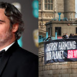 Joaquin Phoenix manifestazione Animal Equality BAFTA Londra